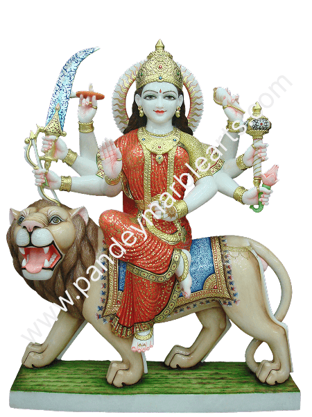 Durga Mata Marble Statue 