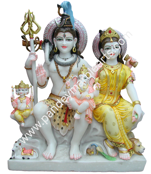 Marble Shiv Parivar Statue