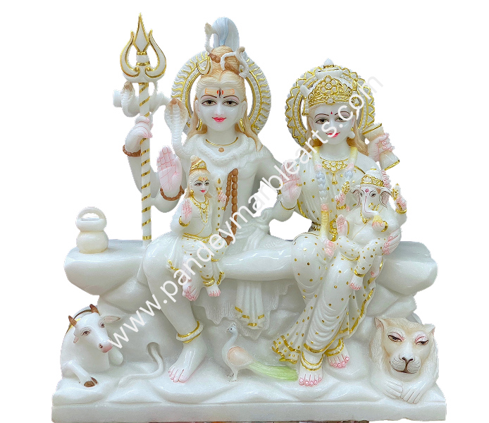 Shiv Parivar Marble Murti